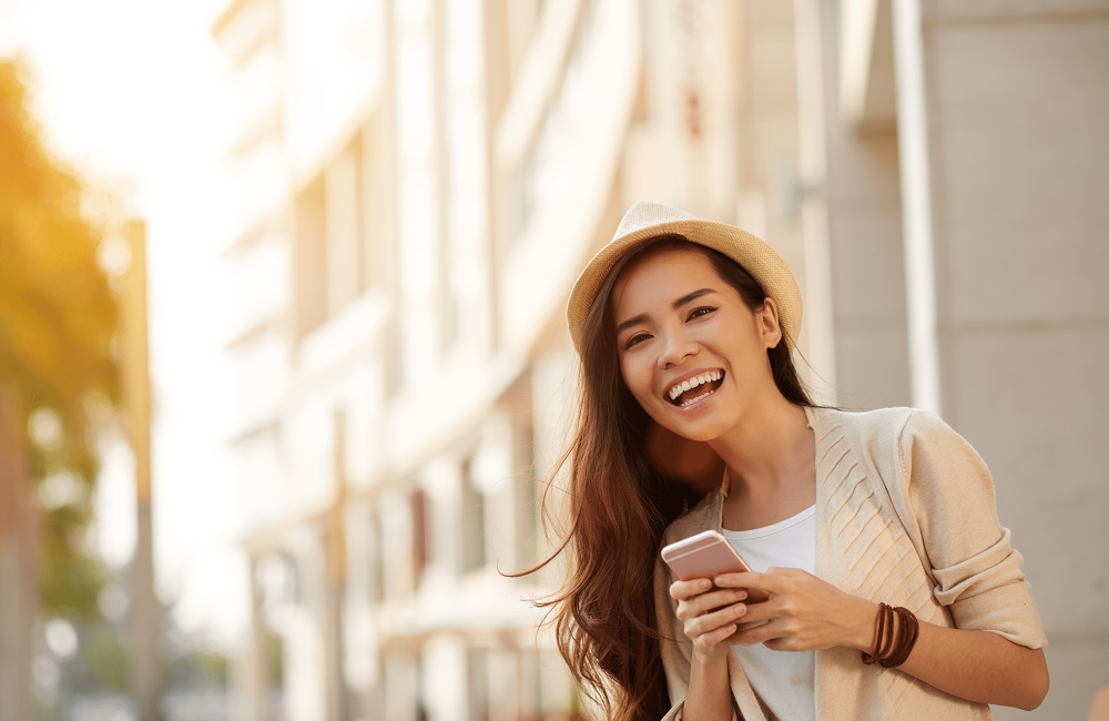 asian lady smiling